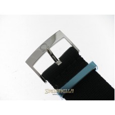 Cinturino Omega tessuto + fibbia ardiglione acciaio 19mm nuovo 068ST2208